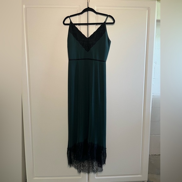 J. Crew Pleated Lace Trim Dress - Picture 3 of 13